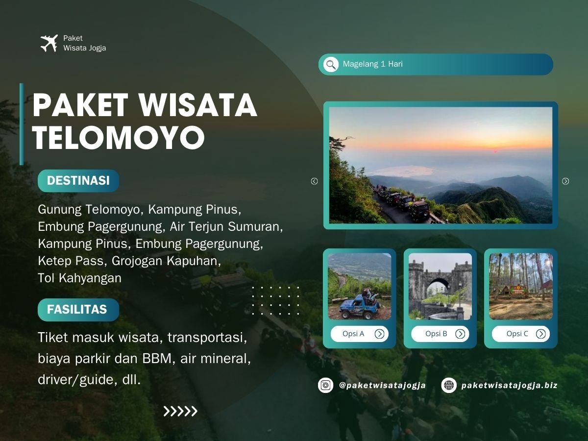 Paket Wisata Telomoyo Magelang dengan panorama gunung dan jalur jeep