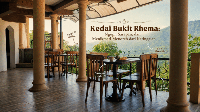 Kedai Bukit Rhema cafe dengan pemandangan Candi Borobudur