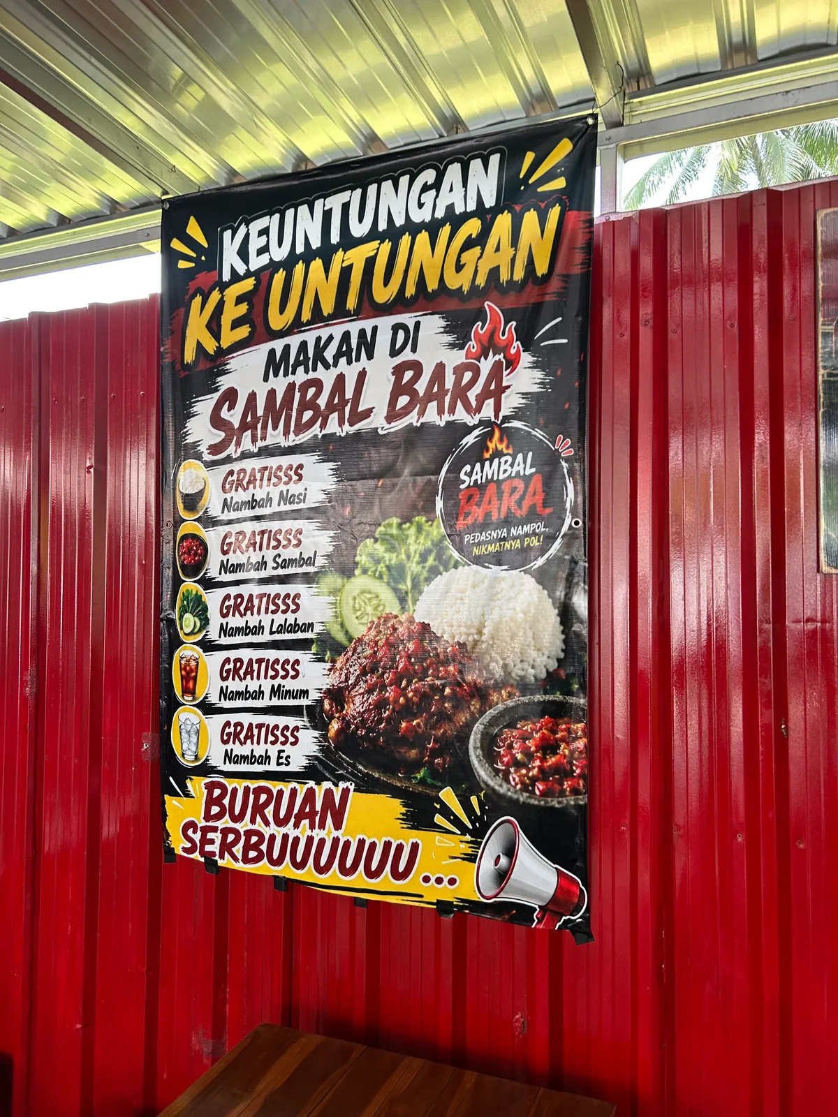 Ayam goreng rawit koya Sambal Bara Nusantara Sawitan